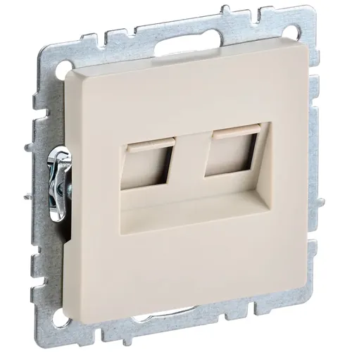 BRITE Rozetka dvojnaya RJ11+RJ45 kat.5E RK/T12-BrKr bezhevyj IEK_1