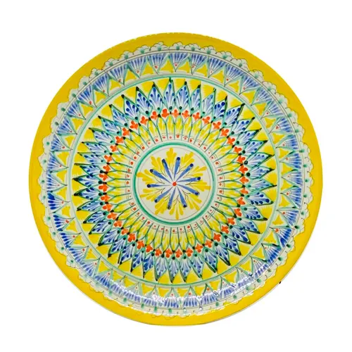 Lyagan ZHeltyj Mehrob (blyudo dlya plova) kruglyj, 38sm Uzbekistan_1