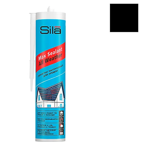 Germetik kauchukovyj dlya krovli chernyj SILA PRO Max Sealant All weather 290 ml_1