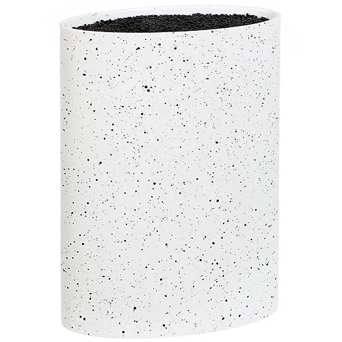 Podstavka dlya nozhej, plastik, tsilindricheskaya, 16 sm, seraya, Y4-4948 (396115)_1