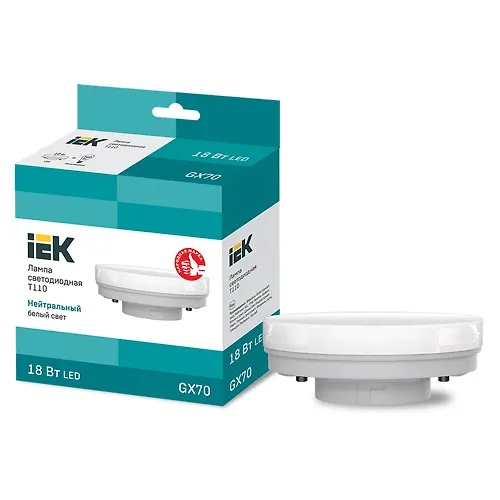 Lampa svetodiodnaya T110 tabletka 18Vt 230V 4000K GX70 IEK_1