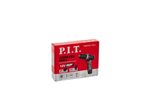 Drel akkumulyatornaya P.I.T. PBM12K-10A/1 X-DRIVER, 12 V, 25 Nm, patron 10 mm, 2 skorosti, AKB 1,5 Ach, ZU, korobka_3
