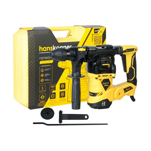 Perforator Hanskonner HRH1532RE 1500Vt, 32mm, 6Dzh, 0-4500ud/min, 3 rezh, VERTIKAL, 4m kab, kejs_1