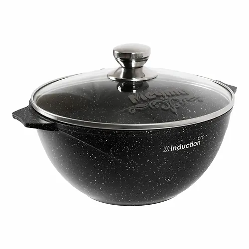 Kazan dlya plova induktsionnyj 4,5 l, antiprigarnoe pokrytie Granit black Induction Pro, Mechta_1