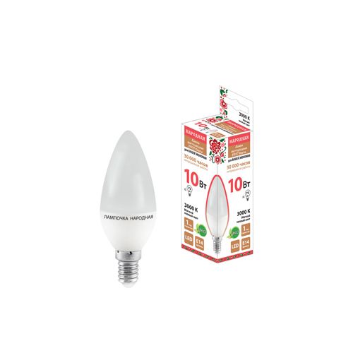 Lampa svetodiodnaya FS37-10 Vt-230 V -3000 K E14 Narodnaya (SQ0340-1592)_1