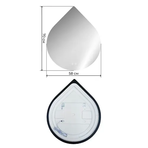 Zerkalo Venetsiya 70 s LED podsvetkoj, funktsiya antizapotevaniya, dimmer, PVH korpus_1