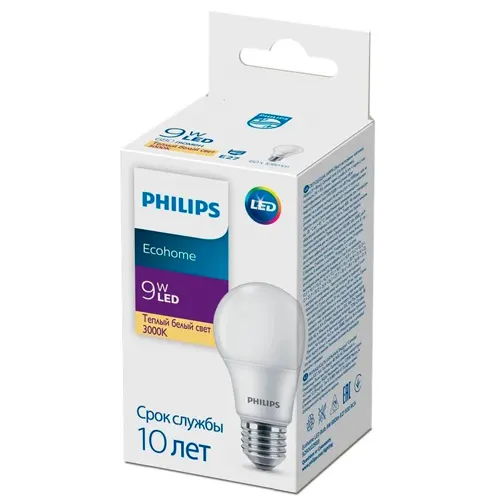 Svetilnik PHILIPS Lampa svetodiodnye 9Vt 680lm E27 A60 830_1