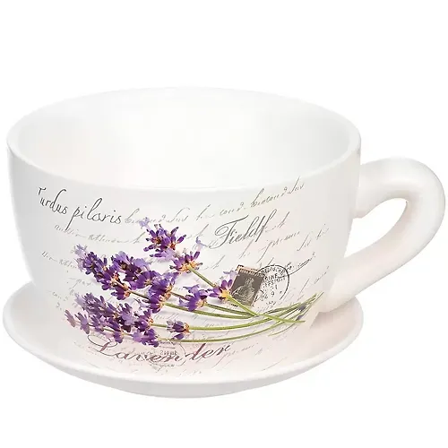 Gorshok keramicheskij 2 l, 19h12 sm, Lavanda, chajnaya chashka bolshaya_1