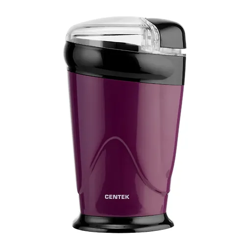 Kofemolka Centek CT-1358 (fioletovyj) 200Vt, 60 g, 6 CHASHEK AROMATNOGO KOFE, prozrachnaya kryshka_1