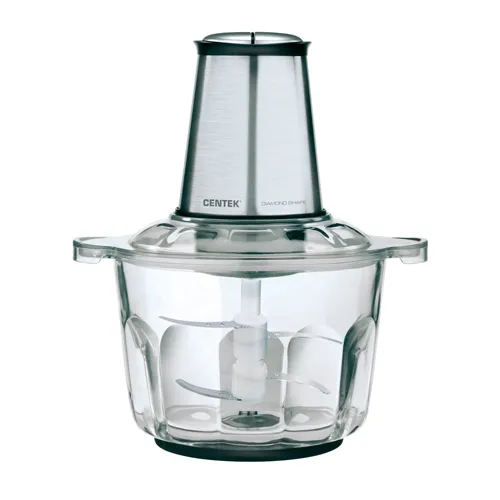 CHopper Centek CT-1395 (stal) <600Vt> 2 skorosti, steklyannaya chasha 2,0l, razbornye nozhi, 4 lezviya_1