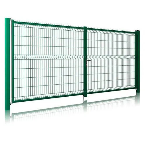 Vorota raspashnye 4000h1900mm, setka 3Dd 3.5mm, yachejka 55h200mm, polnyj komplet RAL6005 (zelenyj moh)_1
