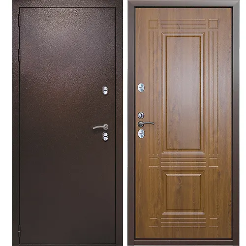 Dver metallicheskaya DS 3-K Teplo Zolotoj dub 960*2050 levaya ,MDF_1