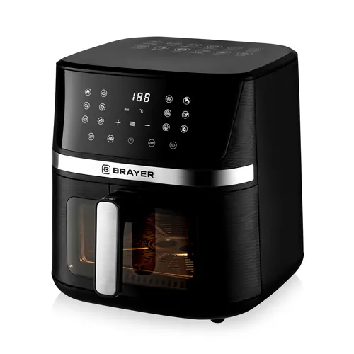 Aerogril BRAYER 2038BR, 1600Vt, 7l, t. 200S, semnaya reshetka, tajmer, LCD-displej, 12 programm_1