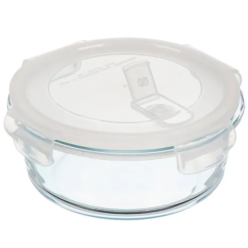 Kontejner pischevoj zharoprochnoe steklo, 0.95 l, kruglyj, s kryshkoj, Daniks, HSFR-950F (448715)_1