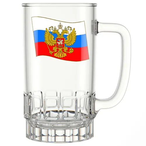 Kruzhka dlya piva 475 ml. art.1040/1-D (Gerb na flage) Podarochnaya upakovka_1