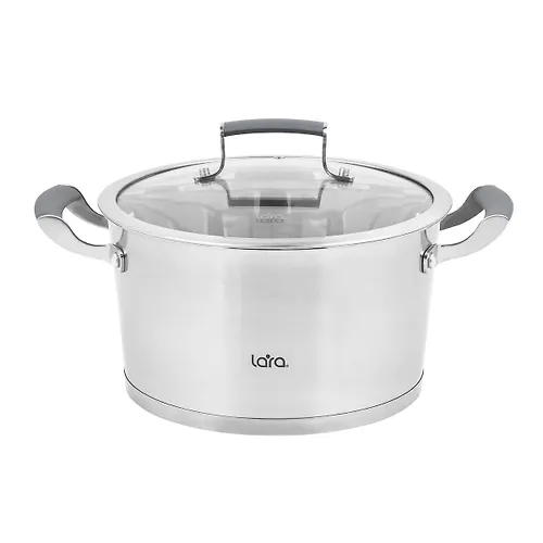 Nabor posudy Lara seriya Venera 3 predmeta (kastryuli 1,6 + 3,1 + 5,5 l), induktsionnoe 5-slojnoe kapsulirovannoe dno_2