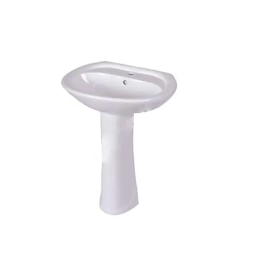 Umyvalnik W 101 HOME De Luxe c boltami krepleniya, slivnym hromirovannym koltsom_1