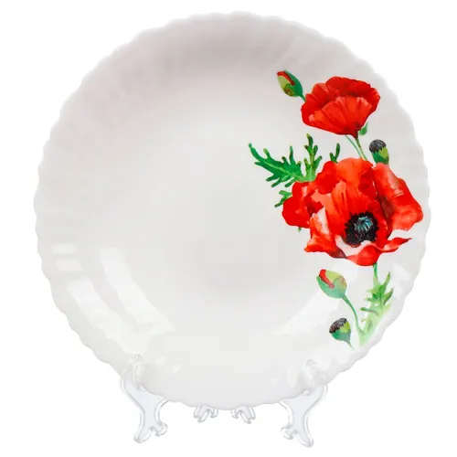 Salatnik steklokeramika, kruglyj, 14 sm, Bel, Daniks, LPKW-55_1