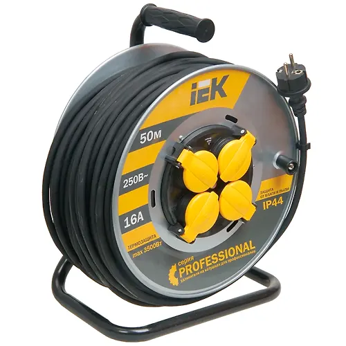 Katushka UK50 na met s t/z 4 mesta 2R+PE/50m KG 3h1,5mm2 IP44 