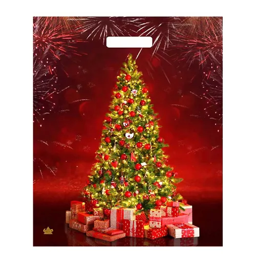 Paket s vyrubnoj ruchkoj 38h45+3sm (60) (Elochnoe siyanie) NG laminatsiya Tiko (h50/500) VUR61257_1