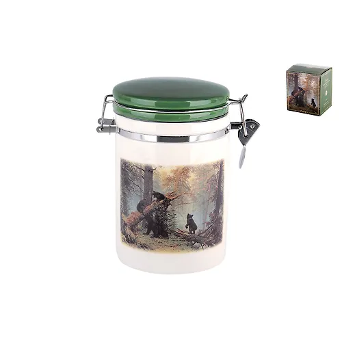 Banka d/syp.produktov 850ml s klipsoj p/up, Utro v sosnovom lesu ZFC038-30_2