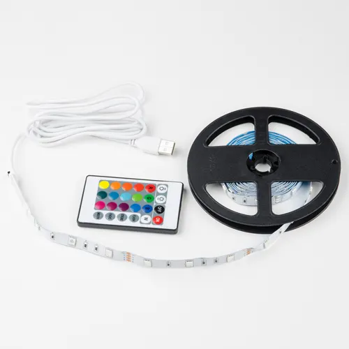 Gibkaya svetodiodnaya lenta na samokleyaschejsya osnove ULS-U12 3M/RGB/1.5M/USB/RC IP20 RUA02C24 UL-007534_1