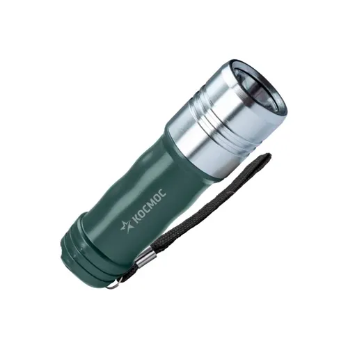 Fonar ruchnoj KOSMOS (KOS110B)/3VtLED/3xAAA/korpus alyuminij, PC-ABS/remeshok ruchnoj_1