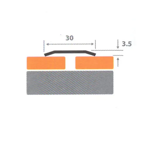 Profil stykoperekryvayuschij 30 mm, nerzhaveyuschaya stal PS 30NS.900.001_1