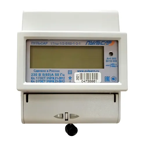 Elektroschetchik odnofaznyj mnogotarifnyj PULSAR 1TtshO-5/60-1-PD1-1/2K-2; 5/60A; kontrol N00016001_1