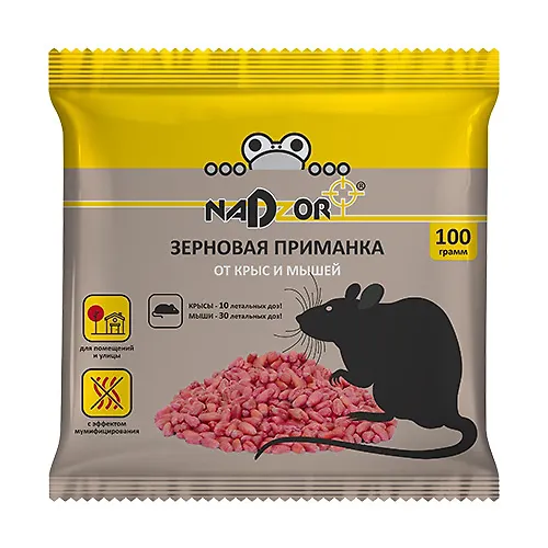 Zernovaya primanka ot myshej i krys 100g NADZOR_1