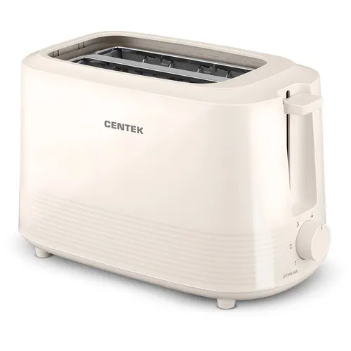 Toster Centek ST-1433 (slon kost) 700Vt, 6 ur. prozharki, 2 tosta, poddon, stop, regul-ka rumyanosti_1