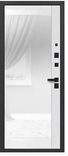 Dver met.9 sm MDF/MDF Smart 2 Steklo beloe 960 pravaya (Rossiya)_3