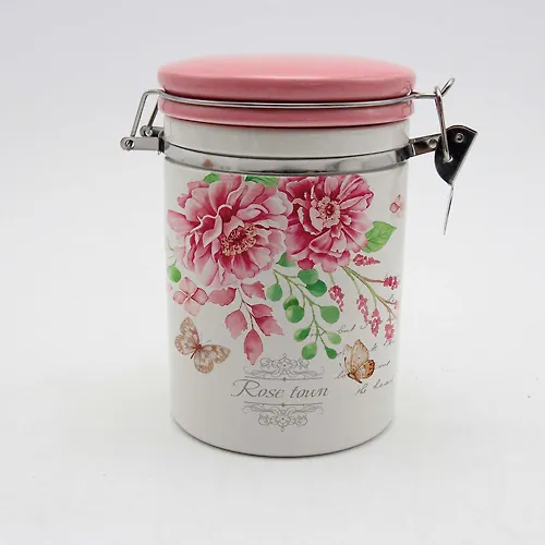 Banka d/syp. prod. 850ml. s klipsoj p/up, Dikaya roza HC8600B-F66_1