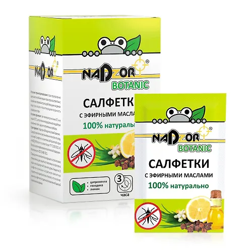 Salfetki vlazhnye s efirnym maslom ot komarov 10sht NAT001_1