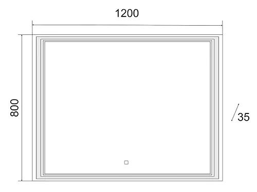 Zerkalo Emmy Monika s LED podsvetkoj 120h80 Standart_2