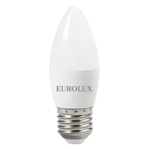 Lampa svetodiodnaya LL-E-C37-6W-230-4K-E27 (svecha, 6Vt, nejtr., E27) Eurolux 76/2/10_1