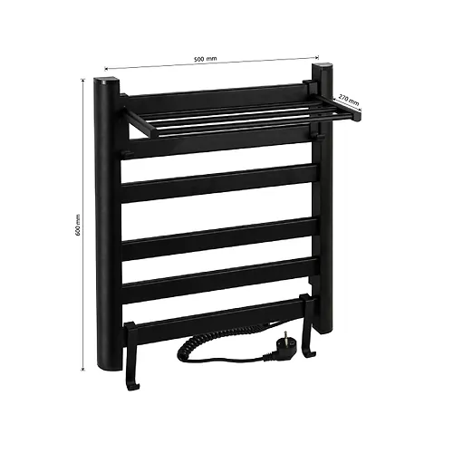 Polotentsesushitel elektrich CHERNYJ LESENKA s POLKOJ , 600 h 500 h 270 mm na 5 perek,BRIMIX,08091B_3