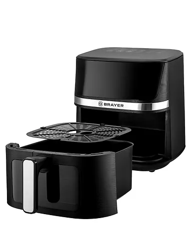 Aerogril BRAYER 2038BR, 1600Vt, 7l, t. 200S, semnaya reshetka, tajmer, LCD-displej, 12 programm_4
