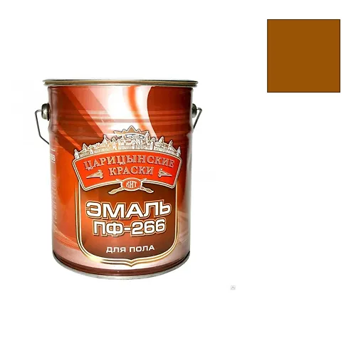 Emal PF-266 dlya pola Viteko zhelto-korichnevaya 10 kg TSaritsynskie kraski_1
