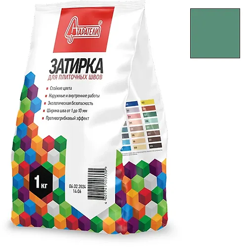 Zatirka dlya plitochnyh shvov 027 zelenyj 1 kg Starateli_1