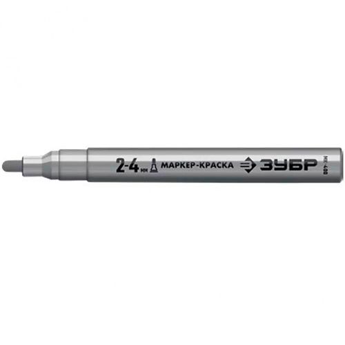 Marker-kraska, kruglyj nakonechnik ZUBR MK-400 serebryanyj, 2-4 mm 06325-1_1