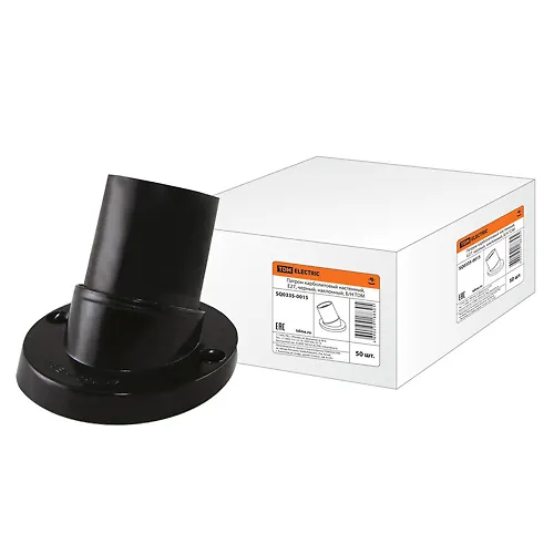Patron karbolitovyj nastennyj, E27, chernyj. naklonnyj, B/N TDM (SQ0335-0015)_1