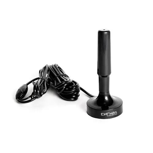 Antenna komnatnaya DVB-T2 i DMV aktivnaya Signal SAI-402 kabel 5 m s magnit. osnovaniem_1