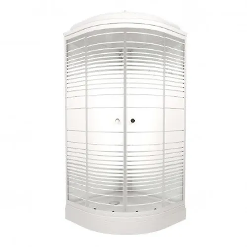 Dushevaya kabina Triton Standart 90*90 A 1/4 kruga, nizkij poddon Polosy (7 mesta+sifon)_2