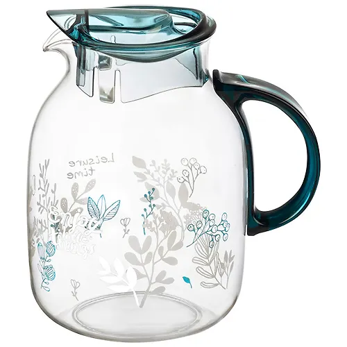 Kuvshin, La Caffetteria, obem: 2 l, iz termostojk. stekla s kryshkoj/ruchkoj iz tsvetnogo RR art.910138_1