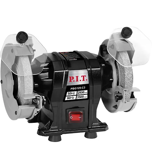Stanok tochilnyj elektrich. P.I.T. PBG125-C3 (200Vt, 2950 ob/min, krug O125h12,7h16mm, pylezaschita)_1