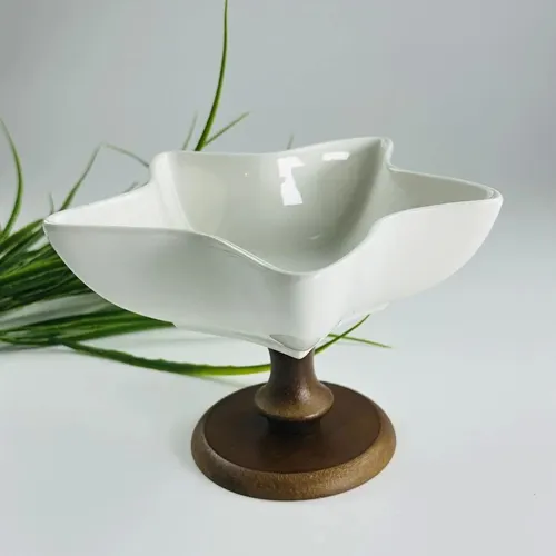 Konfetnitsa 19,5sm na nozhke TROPICAL v pod.up.(h12)Farfor art.235-054_1