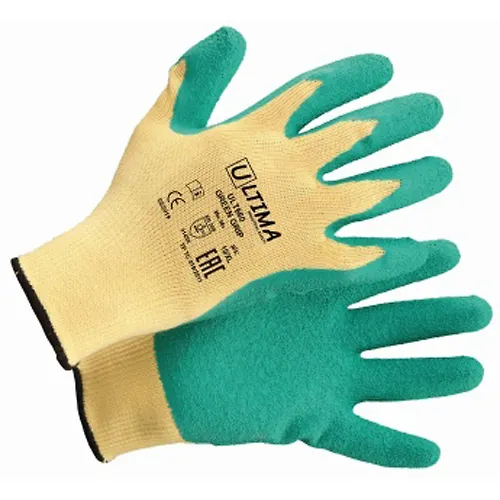 ULTIMA 660 Perchatki GREEN GRIP trikotazh s lateksn teksturirovannym pokrytiem (kor120 par/up12 par) (_1