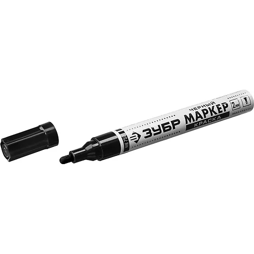 ZUBR MK-750 chernyj, 2-4 mm marker-kraska, kruglyj nakonechnik 06325-2_1