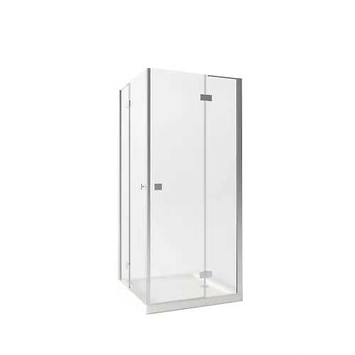 JY119 Dushevoe ograzhdenie 90h90h190 kvadratnoe (b/poddona), prozrachnoe steklo 